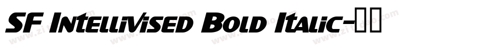 SF Intellivised Bold Italic字体转换